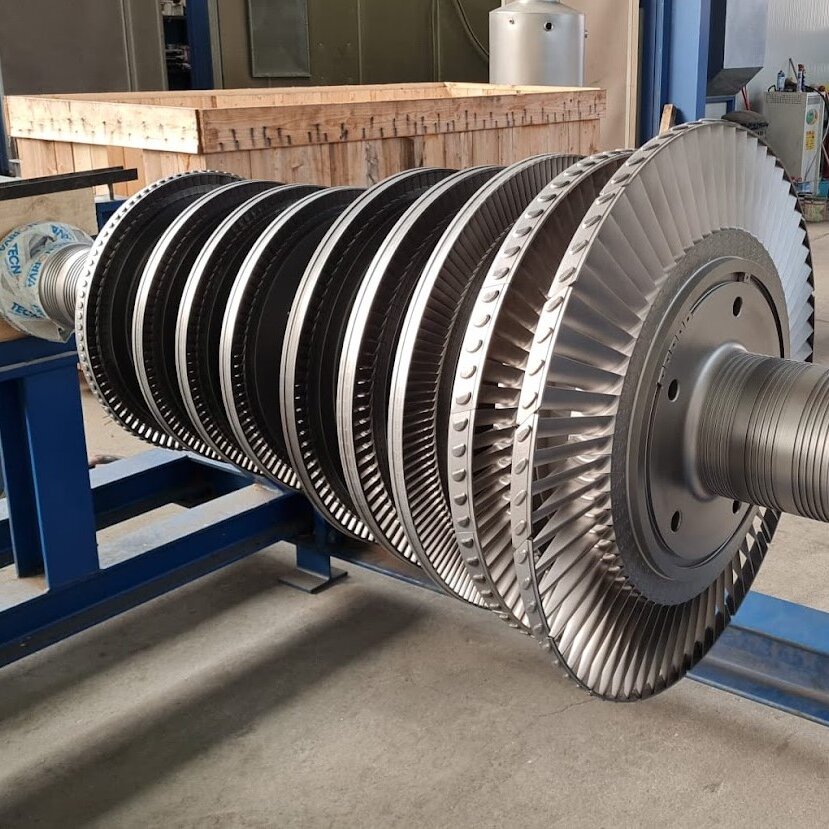 Rotore turbina in acciaio inox con finitura pallinata di precisione Rotore turbina in acciaio inox con finitura pallinata di precisione